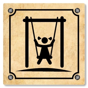 Venkovní zahrádka, 118x118mm, pergamen, Kansas